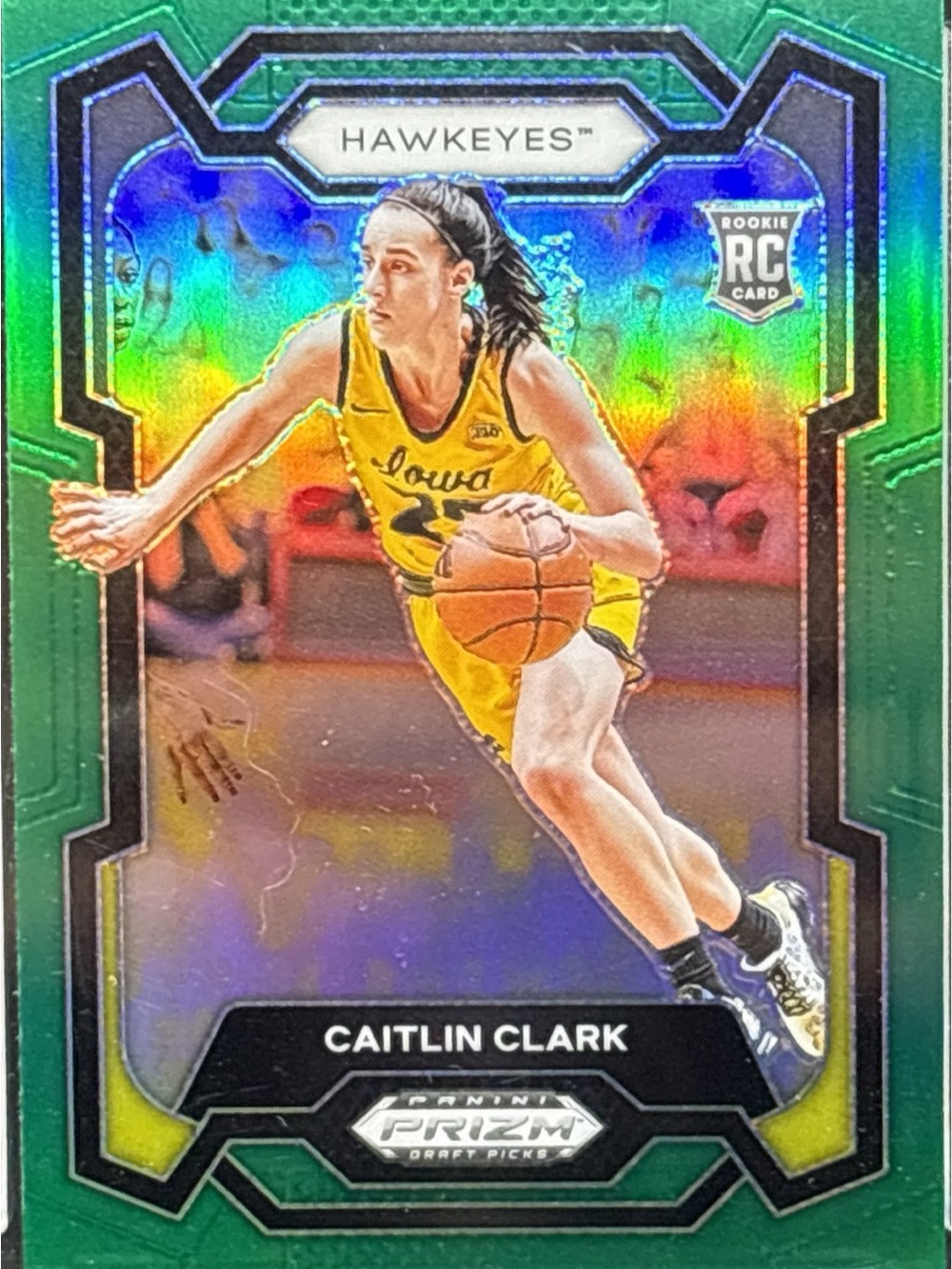 Panini Prizm Green Prizm Caitlin Clark Rookie Card